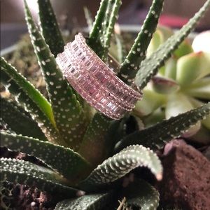 💍✨Sterling Silver White Diamond Simulant Band